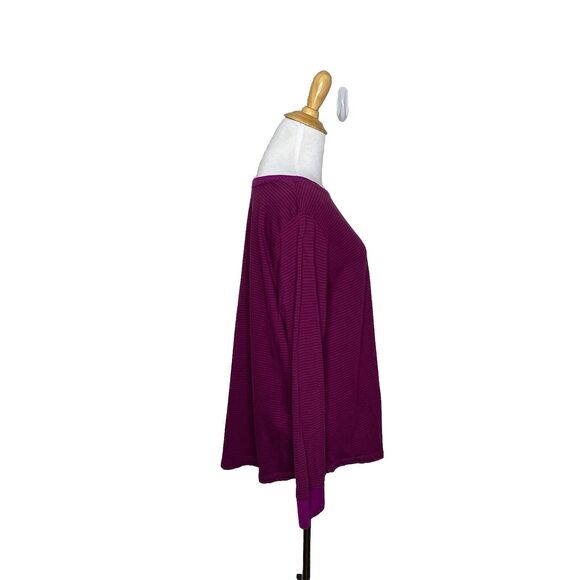 Terra & Sky Purple Burgundy Long Sleeve Stretch Soft Size 1X semi fitted - Picture 7 of 8